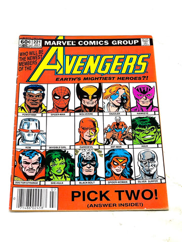 AVENGERS VOL.1 #221. FN CONDITION.