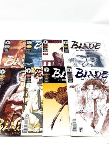 BLADE OF THE IMMORTAL - ON SILENT WINGS #1-8. COMPLETE SET!