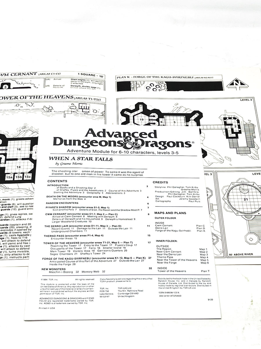 AD&D - Module UK4 - When A Star Falls - TSR - État Correct