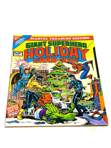 MARVEL TREASURY EDITION - GIANT SUPERHERO HOLIDAY GRAB-BAG 1975. FN CONDITION.