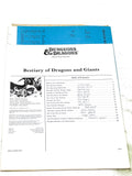 D&D AC10 - BESTIARY OF DRAGONS & GIANTS. VFN- CONDITION.