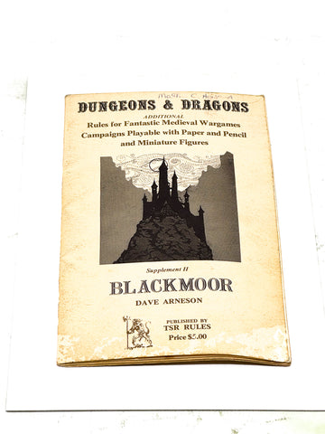 D&D SUPPLEMENT 2 - BLACKMOOR. VG CONDITION.