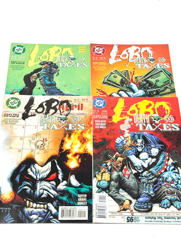 LOBO - DEATH & TAXES #1-4. COMPLETE SET!