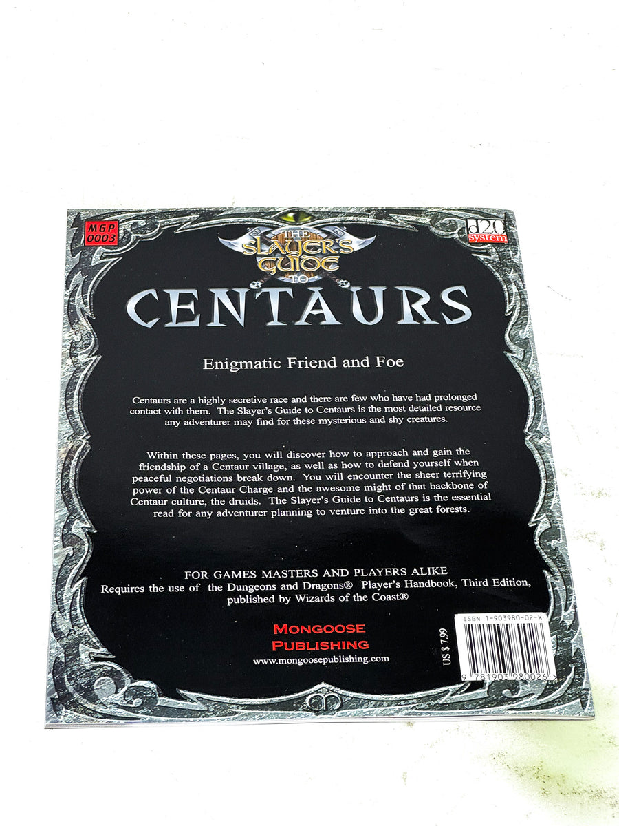 D20 SYSTEM - SLAYERS GUIDE TO CENTAURS. VFN CONDITION. – The Unreality ...