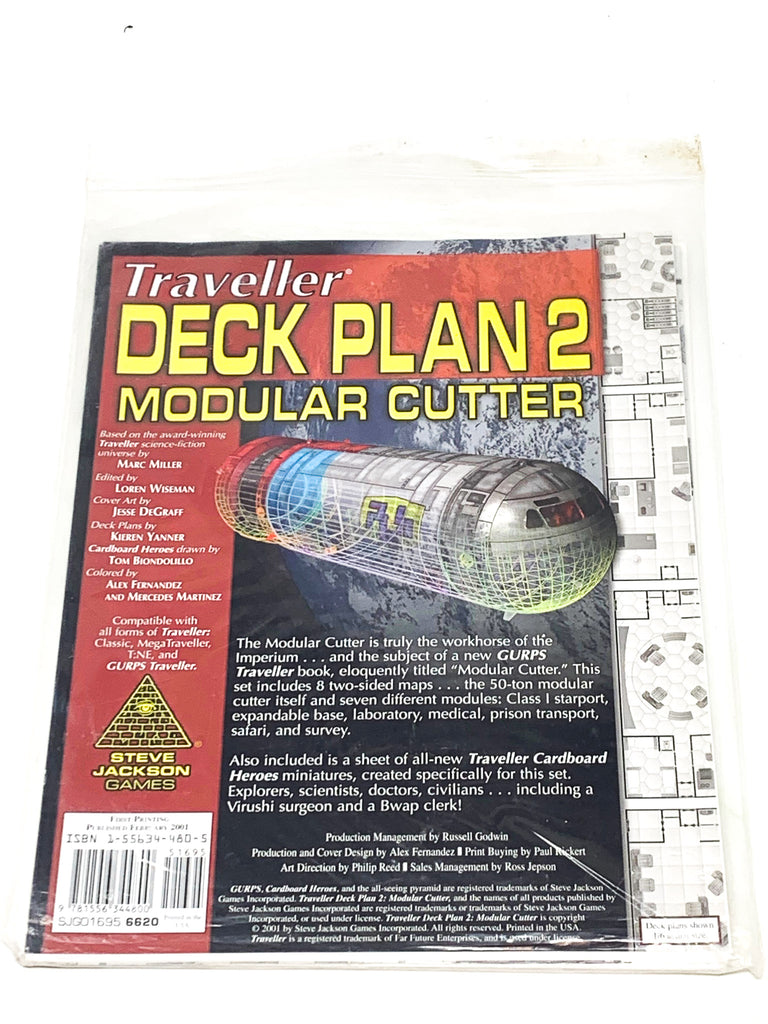 GURPS Traveller Deck Plan outlet 2 MODULAR CUTTER RPG Steve Jackson! New!